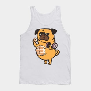 Bread Roll Pug Abs Tank Top